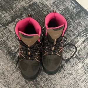 Women's Pink and Brown Hiking Boots